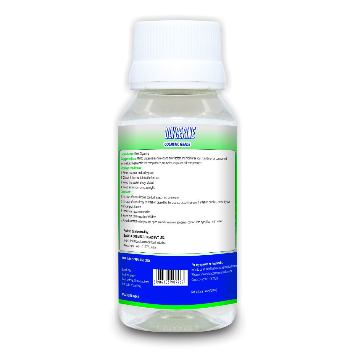 Salvia Cosmetic Raw Material Myoc Pure Glycerine Salvia Cosmetic Raw Material Myoc Pure Glycerine